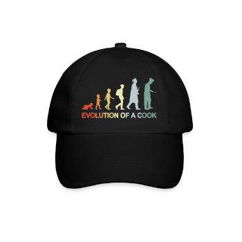 Evolution Of A Cook - Baseballkappe - Schwarz/Schwarz - Vorne