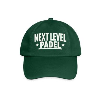 Padel Design Next Level Shirt Hoodie - Baseballkappe - Flaschengrün - Vorne