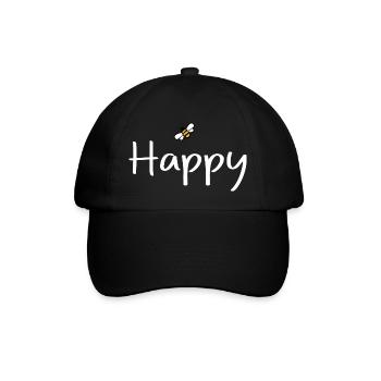 be Happy - Baseball Cap - black/black - Front