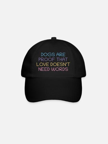 Hunde beweisen Liebe ohne Worte - Baseballkappe - Schwarz/Schwarz