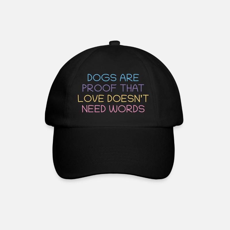 Hunde beweisen Liebe ohne Worte - Baseballkappe - Schwarz/Schwarz