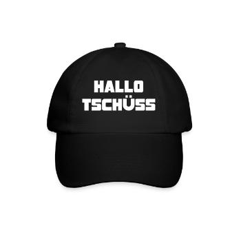 HALLO TSCHÜSS - Baseballkappe - Schwarz/Schwarz - Vorne