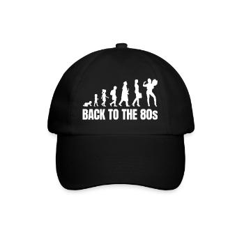 80er Mädchen bis Erwachsene - Baseballkappe - Schwarz/Schwarz - Vorne