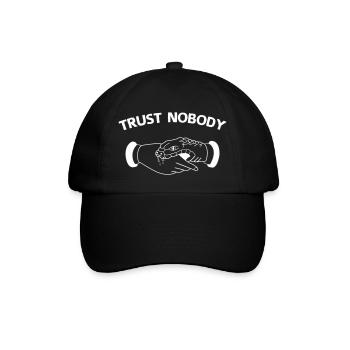trust nobody - Baseball Cap - black/black - Front