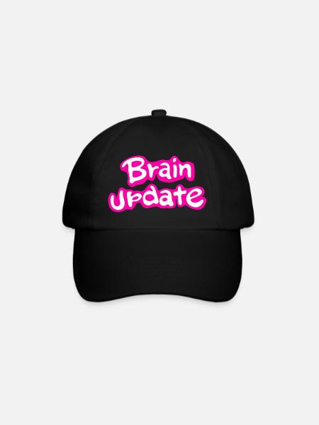 Brain Update Comic-Schrift pink. - Baseballkappe - Schwarz/Schwarz