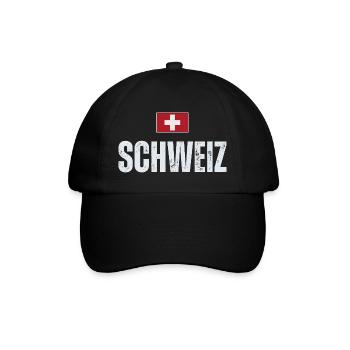Swiss flag, Swiss patriot - Baseball Cap - black/black - Front