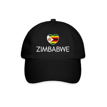 J’aime le Zimbabwe, c’est le cœur du Zimbabwe - Casquette classique - noir/noir - Devant