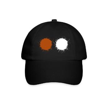 Braun Weiß - Baseballkappe - Schwarz/Schwarz - Vorne