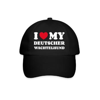 J’adore mon propriétaire de caille allemande - Casquette classique - noir/noir - Devant