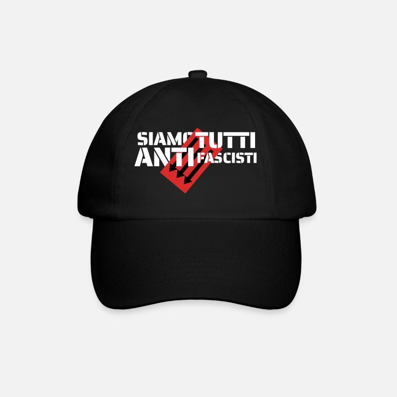 Siamo Tutti Antifascisti | Politisches Statement - Baseballkappe - Schwarz/Schwarz