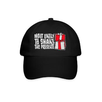 Le plus susceptible de secouer les cadeaux Noël Fun - Casquette classique - noir/noir - Devant