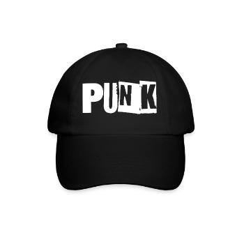 Logo der Punk-Musik - Baseballkappe - Schwarz/Schwarz - Vorne