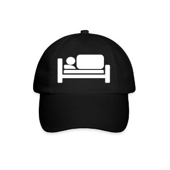Cool Bed Silhouettes Pictogram Design - Baseball Cap - black/black - Front
