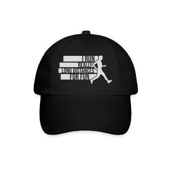 I Run Really Long Distances For Fun Marathon Sport - Baseball Cap - black/black - Front