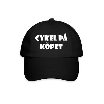 Bicycle in the Bargain – Conception de texte - Casquette classique - noir/noir - Devant