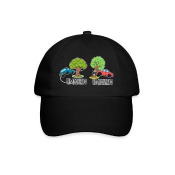Driving around or driving around the tree by car? - Baseball Cap - black/black - Front