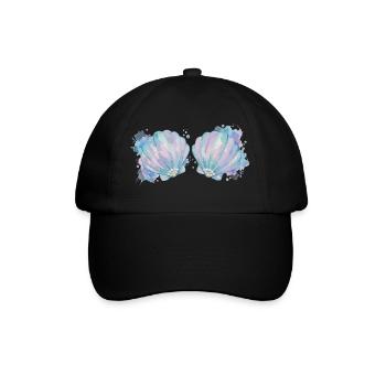Meerjungfrau Karneval Kostüm Damen Fasching  - Baseballkappe - Schwarz/Schwarz - Vorne
