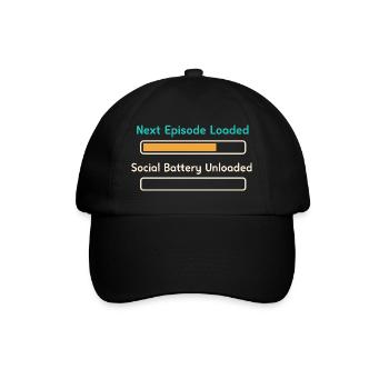 Anime introvert Weeb couch potato - Baseball Cap - black/black - Front