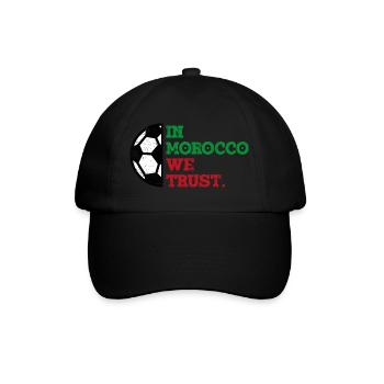 In Morocco we trust - Baseballkappe - Schwarz/Schwarz - Vorne