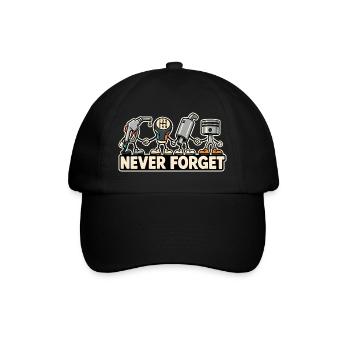 N’oubliez jamais – Design rétro de voiture à moteur à combustion - Casquette classique - noir/noir - Devant