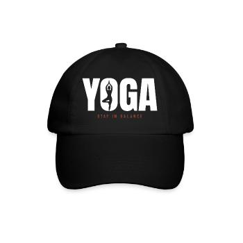 Yoga Balance – Stay in Balance Motivation - Baseball Cap - black/black - Front