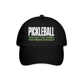 Joueur de pickleball trop paresseux pour le tennis pickleball - Casquette classique - noir/noir - Devant