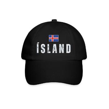 Icelandic flag, Icelandic patriot - Baseball Cap - black/black - Front