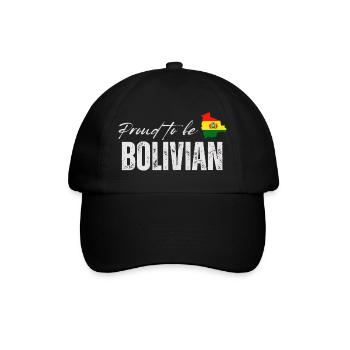 Bolivianer stolz, ich liebe Bolivien - Baseballkappe - Schwarz/Schwarz - Vorne