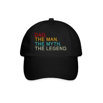 Papa Légendaire L’Homme Le Mythe Le Don Légendaire - Casquette classique - noir/noir - Devant