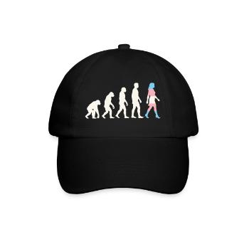 LGBTQ-Pride-Monat – Trans-Evolution - Baseballkappe - Schwarz/Schwarz - Vorne