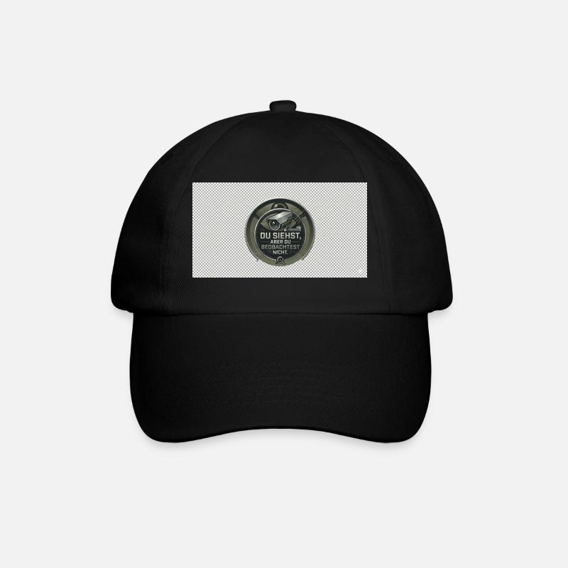 DU SIEHST - Baseballkappe - Schwarz/Schwarz