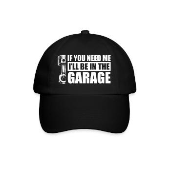 Je serai au garage Amoureux de voitures mec - Casquette classique - noir/noir - Devant