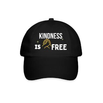 Kindness Is Free – Gold Handshake Minimal T-Shirt - Baseball Cap - black/black - Front