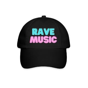 Rave Music Neon 3D - Baseball Cap - black/black - Front