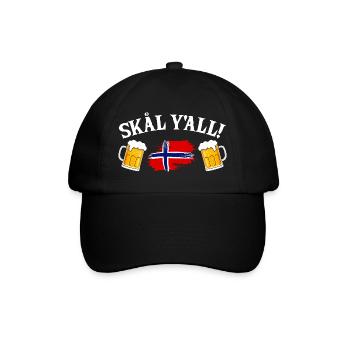 Norway Vacation Norge Fjords Scandinavian Beer Ska - Baseballkappe - Schwarz/Schwarz - Vorne