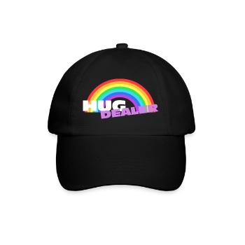 Hug Dealer Stickers: Colorful Rainbow Design - Baseball Cap - black/black - Front