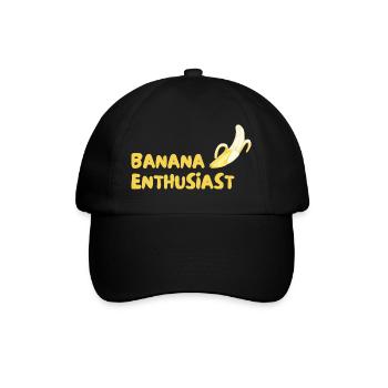 Banana Enthusiast Logo - Baseballkappe - Schwarz/Schwarz - Vorne