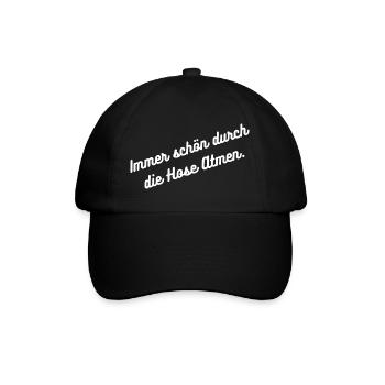 HN Durch die Hose Atmen - Script - Baseballkappe - Schwarz/Schwarz - Vorne