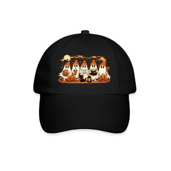 Halloween trick or treet ghosts - Baseball Cap - black/black - Front