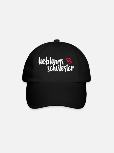 Lieblingsschwester - Baseballkappe - Schwarz/Schwarz