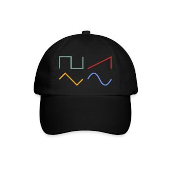 WAVEFORMS - Baseballkappe - Schwarz/Schwarz - Vorne