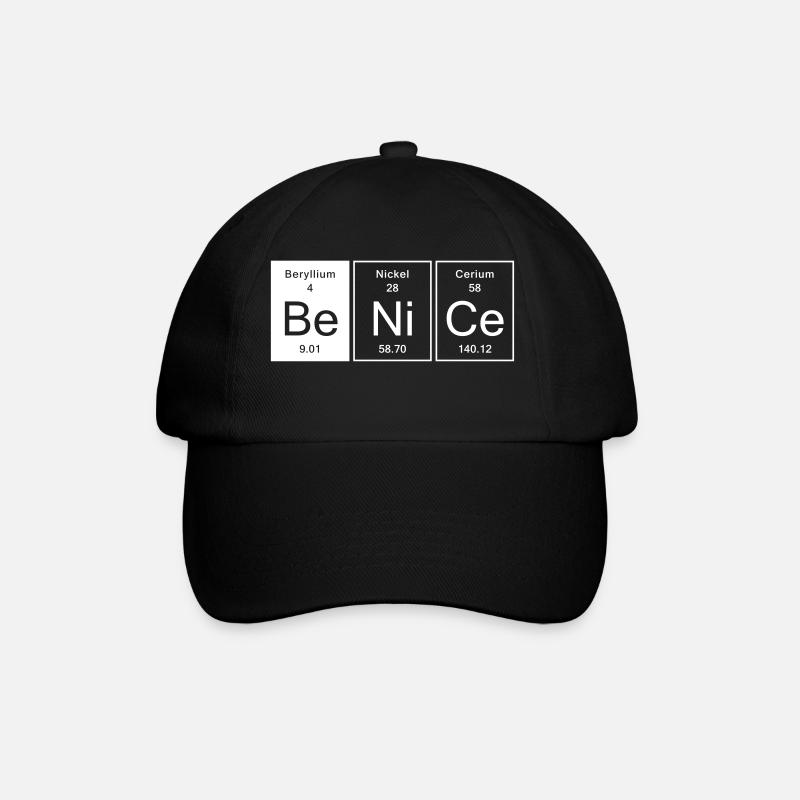Nice - Be Nice - Baseballkappe - Schwarz/Schwarz