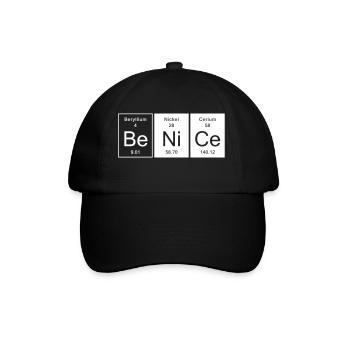 Nice - Be Nice - Baseballkappe - Schwarz/Schwarz - Vorne