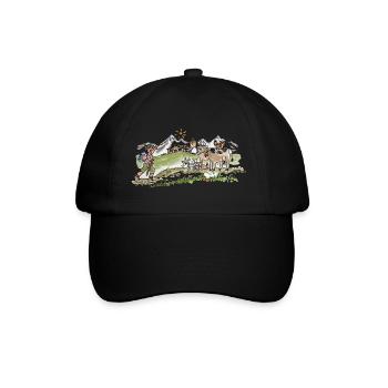 promenade alpine drôle avec des animaux - Casquette classique - noir/noir - Devant