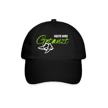 Heute wird getanzt - Baseballkappe - Schwarz/Schwarz - Vorne