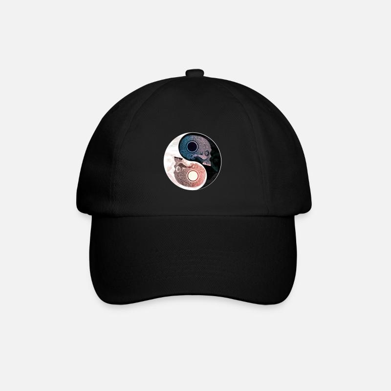 Ying Yang Karma - Baseballkappe - Schwarz/Schwarz