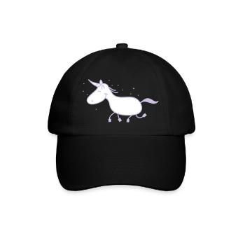 Einhorn - Baseballkappe - Schwarz/Schwarz - Vorne