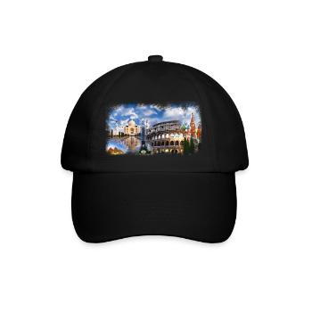 world travel - Baseball Cap - black/black - Front