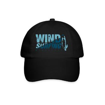WINDSURFING BLEU windsurfing - Baseball Cap - black/black - Front