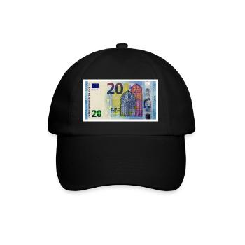 20 euro - Baseballkappe - Schwarz/Schwarz - Vorne